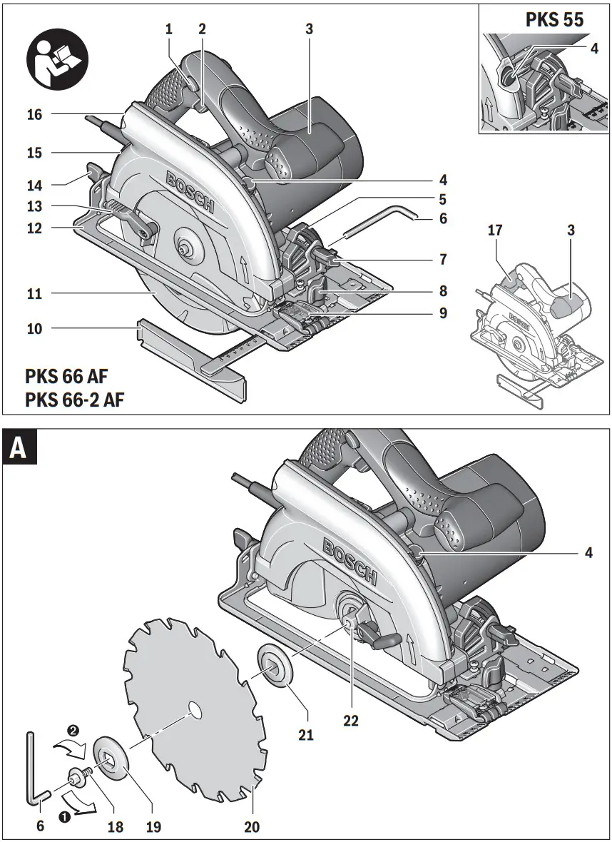 BOSCH WEU PKS Circular Saw - FIGURE 1