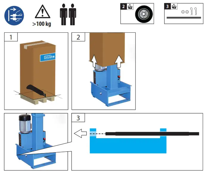 Gude GHS 500 7 TED Log Splitter - Assembly 1