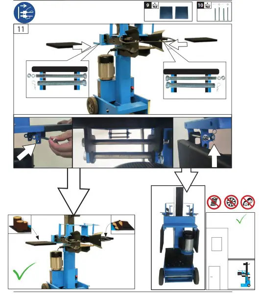 Gude GHS 500 7 TED Log Splitter - Assembly 8
