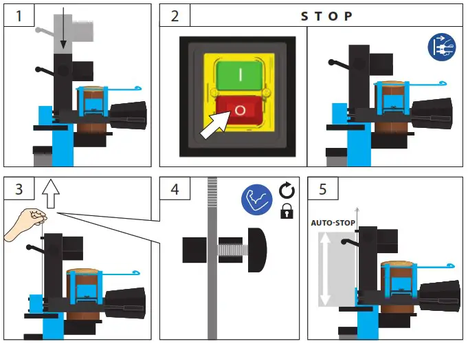 Gude GHS 500 7 TED Log Splitter - Oil level inspection 4