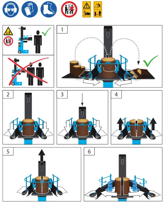 Gude GHS 500 7 TED Log Splitter - Operation 6