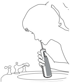 waterpik FN 20029793-F AA waterflosser - splashing