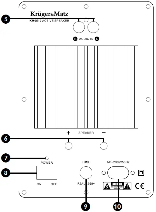 Kruger Matz KM0510 2.0 bookshelf active speakers 02