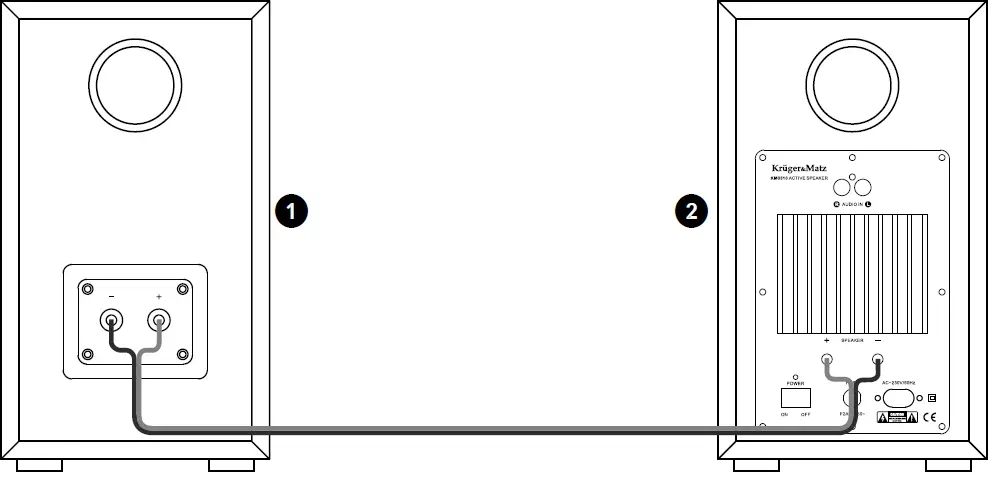 Kruger Matz KM0510 2.0 bookshelf active speakers 03