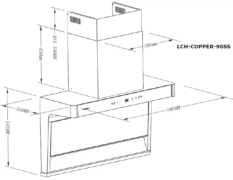 LIVINOX-LCH-COPPER-90SS-Hood-fig-1