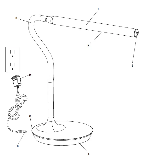 OttLite CSN8500C Extended Reach LED Desk Lamp 1