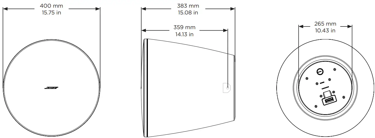 BOSE DesignMax DM10P-SUB Pendant Loudspeaker - Fig 2