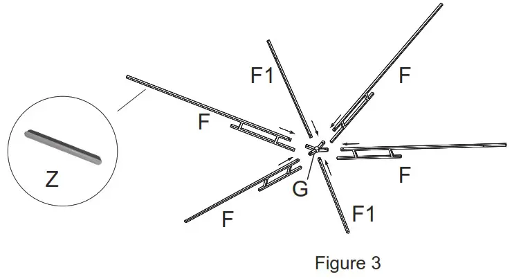 Alpulon ZMWV165 8 ft x 5 ft Outdoor Barbecue Grill Gazebo Canopy Tent Replacement - ASSEMBLY 3
