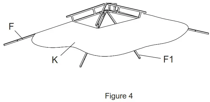 Alpulon ZMWV165 8 ft x 5 ft Outdoor Barbecue Grill Gazebo Canopy Tent Replacement - ASSEMBLY 4