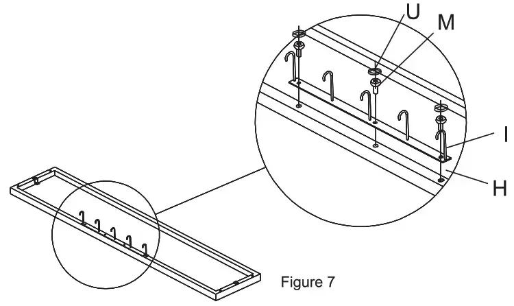 Alpulon ZMWV165 8 ft x 5 ft Outdoor Barbecue Grill Gazebo Canopy Tent Replacement - ASSEMBLY 8