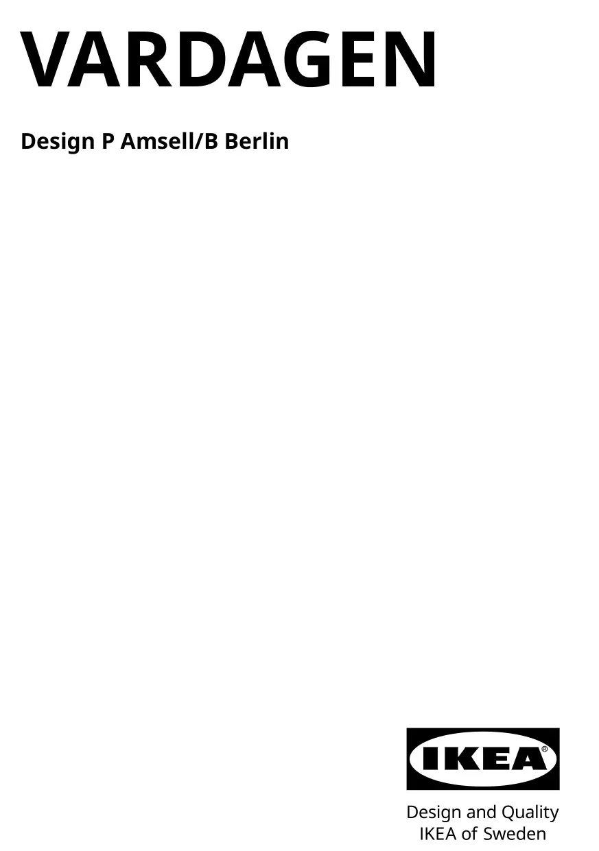 IKEA VARDAGEN Glass Instruction Manual