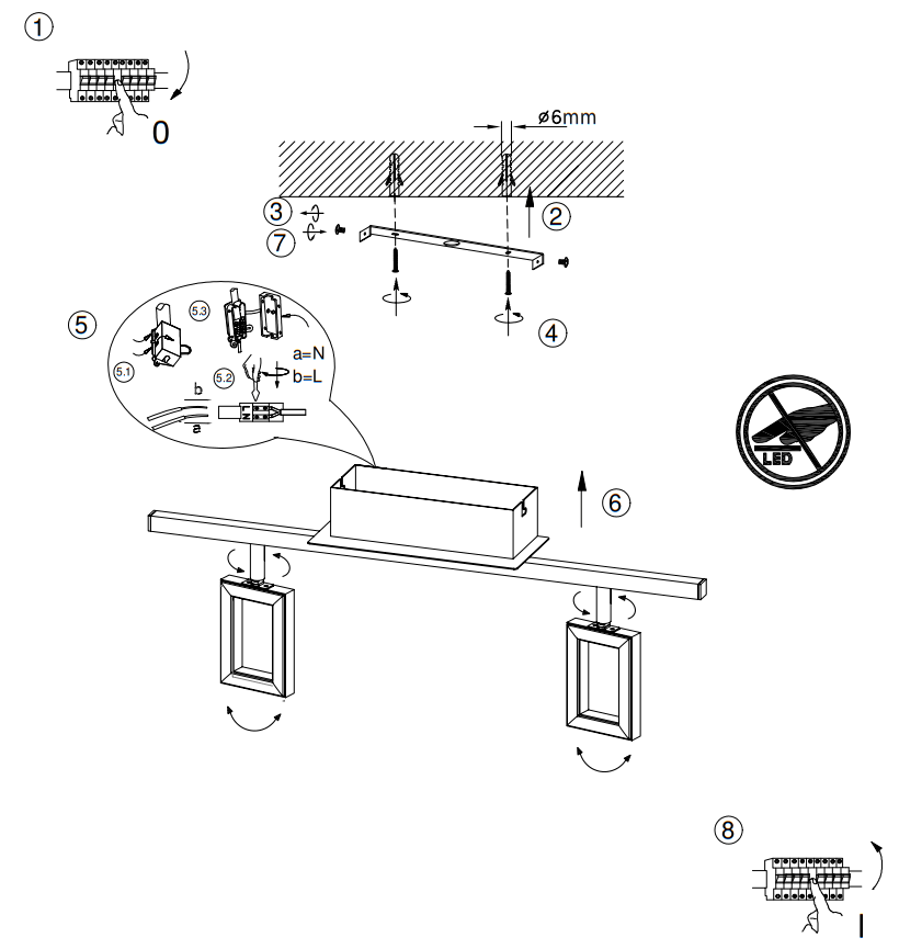 Paul Neuhaus IM 6958 55 01 INIGO LED Ceiling Light