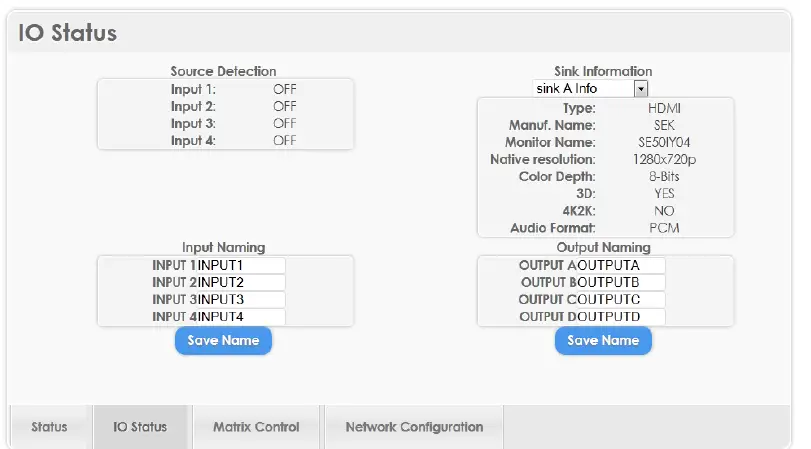 DVDO Matrix-44 4K HDMI Matrix Switch. 4