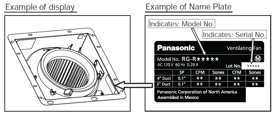 Panasonic RG-R811A Ventilating Fan 26