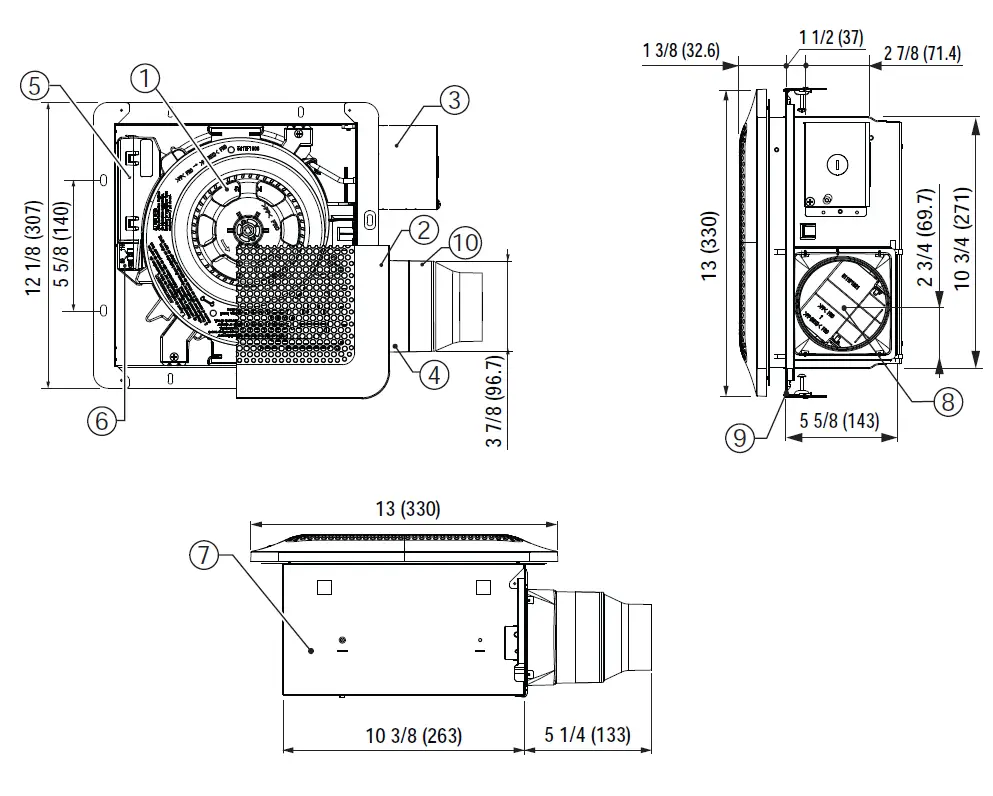 Panasonic RG-R811A Ventilating Fan 4