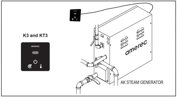 amerec KT3 Steam Bath Controls -