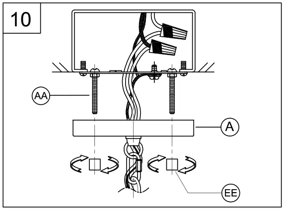 PROGRESS LIGHTING P350246 Three-Light Vintage Brass Coastal Semi-Flush Convertible - 13