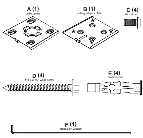 SHURE-A900-CM-Ceiling-Mount-fig-2