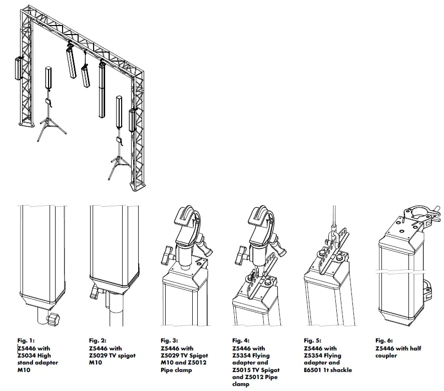 d-b-audiotechnik-Z5446-Mounting-Column-Adaptor-FIG-1