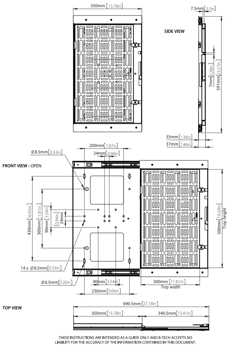 B-TECH BT7888 Slid Out AV Storage Tray - fig 14