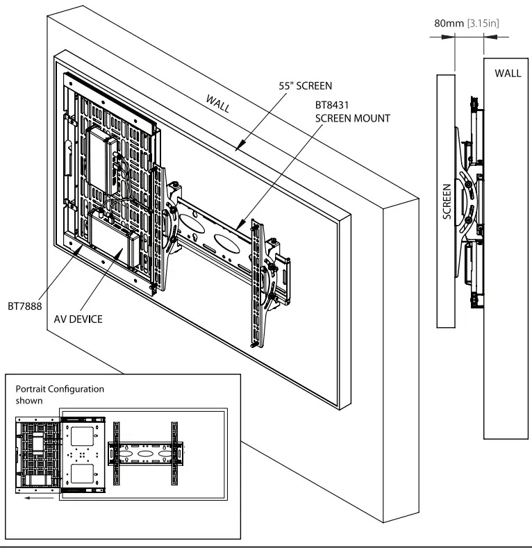 B-TECH BT7888 Slid Out AV Storage Tray - fig 3