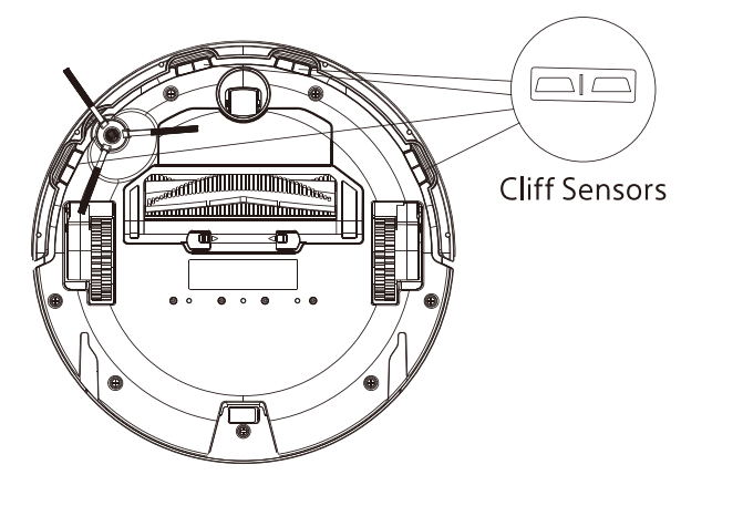 xiaomi Viomi SE Robot Vacuum Cleaner - cliff sensors