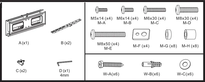 LASER TVB-LPA36-01 Large Full Motion TV Wall Mount - fig 1