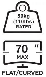 LASER TVB-LPA36-01 Large Full Motion TV Wall Mount - icon