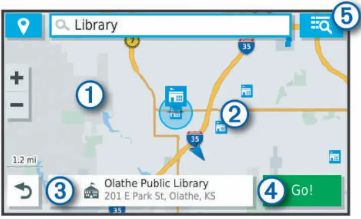 GARMIN DRIVESMART 55 Traffic Vehicle GPS - Map