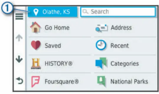GARMIN DRIVESMART 55 Traffic Vehicle GPS - search area