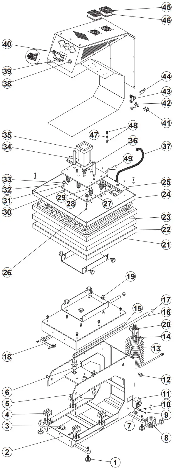 ADKINS Omega Series 600 Range Pneumatic Transfer - Exploded Diagram