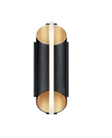 Kichler 59077bktled 16 Inch 1 Led Wall Light Black And Burnished Gold User Manual