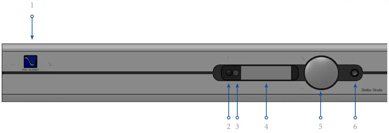 PS AUDIO Stellar Strata Amplifier - Front Panel View