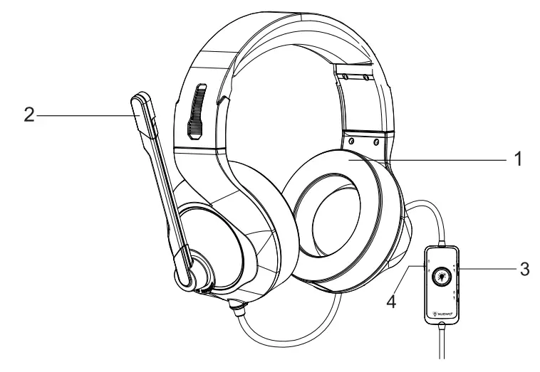 NUBWO N11 USB Gaming Headset - figure 2