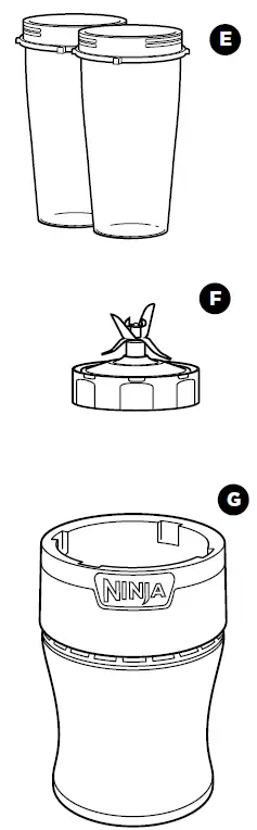 NINJA BN302Q Series Nutri-Blender Plus parts 1