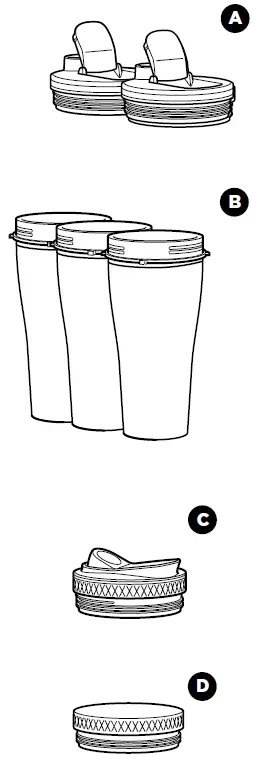 NINJA BN302Q Series Nutri-Blender Plus parts