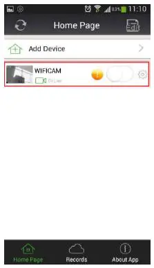 WifiCam Settings