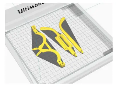 adafruit IS31FL3741 3D Printed Frame LED Glasses-Slicing Parts