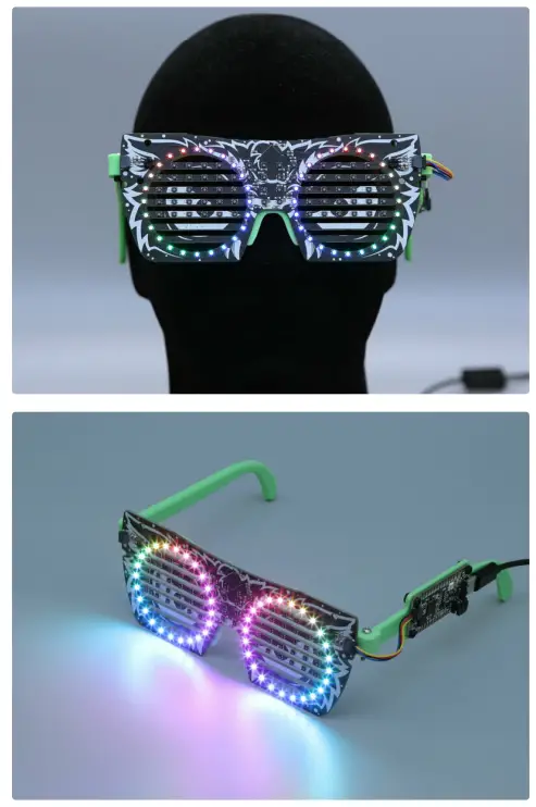 adafruit IS31FL3741 3D Printed Frame LED Glasses-Totaling2