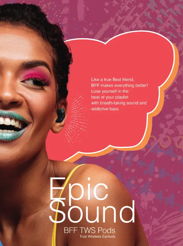 fingers BFF TWS Pods True Wireless Earbuds - Sound