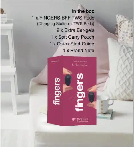 fingers BFF TWS Pods True Wireless Earbuds - boxpng