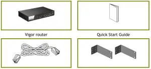DrayTek Vigor2862 Series 2.5G Security VPN Router - Package Content