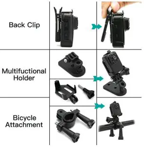 VALORE VMS60 Tarsier 1080P Mini WiFi Action Camera - Mounting