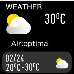 ACCUTIME JSE4202WM Smart Watch- weather data