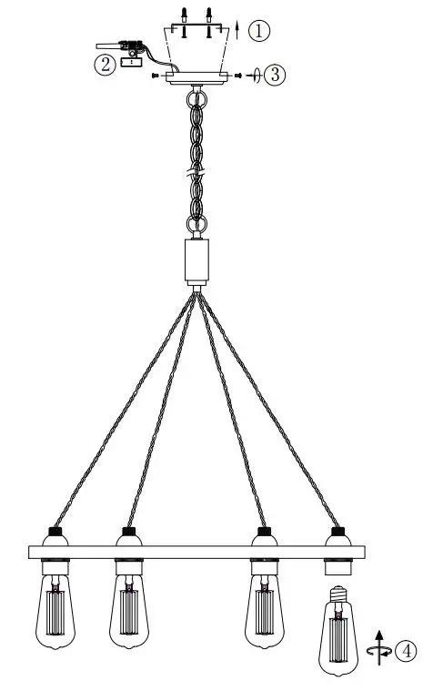 Bistro Hoop ceiling pendant - For indoor use only