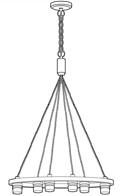 Bistro Hoop ceiling pendant