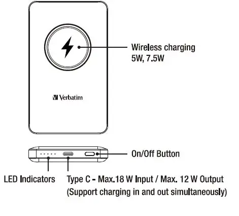 Verbatim VAPPP123 Wireless Charging fig1