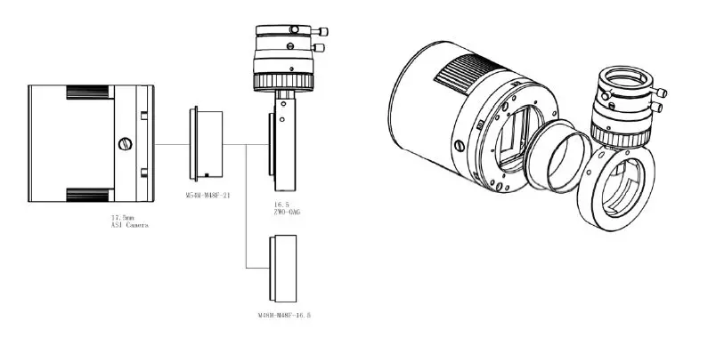 ZWO ASI2400MC Pro Full Frame Colour Astro Imaging Camera FIG 10