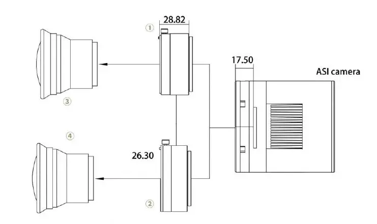 ZWO ASI2400MC Pro Full Frame Colour Astro Imaging Camera FIG 12