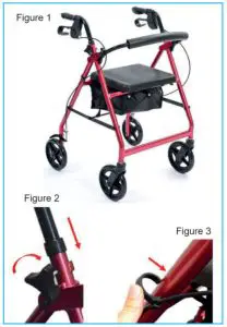 NRS Healthcare P11255 A Series 4 Wheel Rollator - figure 1